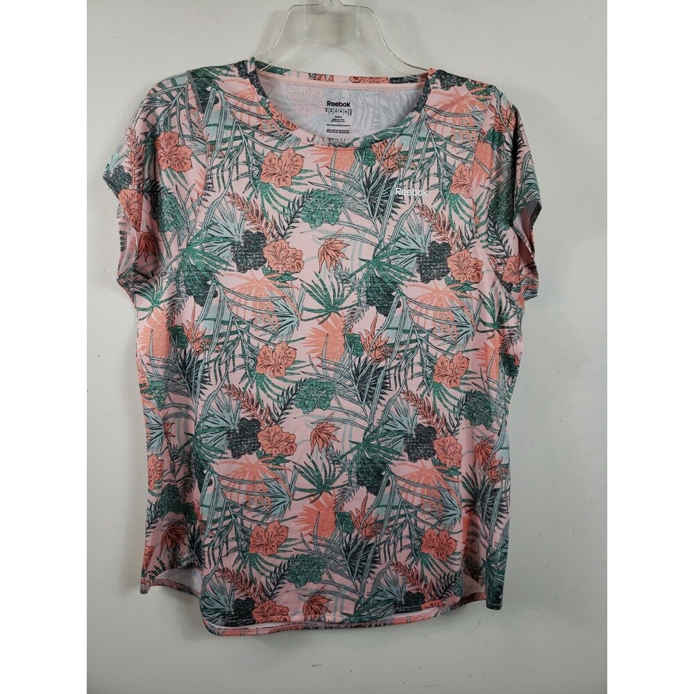 Reebok Women's T-shirt Tropical Floral Polyester sz M